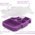 thumbnail image 3 of Bentgo Kids Tray (Purple) with Transparent Cover for at-Home Meals, Lunch Meal Prep, and More, 3 of 4