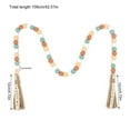 thumbnail image 7 of Wood Bead Garland with Tassels 42.5 Inches, Handmade Boho Wooden Beads Home Decor, Farmhouse Beads Garland for Tiered Tray Decor Beach Decoration, 7 of 7
