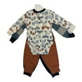 thumbnail image 2 of Carter's Baby Boy's 4-Piece Long Sleeve Bodysuits & Jogger Pants Set (Navy/Brown/Cars, 18M), 2 of 2