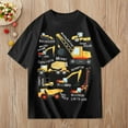 thumbnail image 5 of BOOMNY Toddler Boys Tshirts Short Sleeve T Shirts for Boys Cartoon Excavator Graphic Breathable Loose Fit Cozy Childrens Athletic Tees, 5 of 5