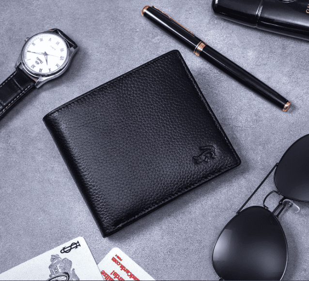 YDJFCCTD Men's Bifold Wallet - Slim Leather Billfold With 8 Card Slots, 2 ID Windows & Masonic Design - View #7