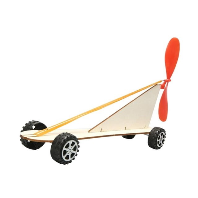 Juego de modelo de experimento de ciencia de madera DIY, banda de goma, juguete de coche eléctrico, conjunto de Material DIY, conjunto de ensamblaje