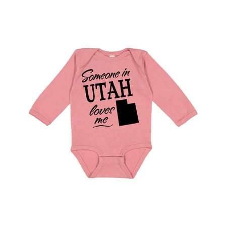 

Inktastic Someone in Utah Loves Me Gift Baby Boy or Baby Girl Long Sleeve Bodysuit