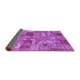 thumbnail image 2 of Ahgly Company Indoor Round Abstract Purple Contemporary Area Rugs, 3' Round, 2 of 4