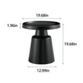 thumbnail image 3 of Set of 2 round metal side coffee table black and white 70cm and balck 50 cm, 3 of 11
