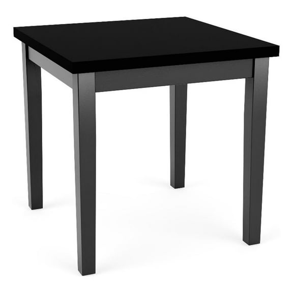 Lenox Wood Reception Waiting 20x20" Wood End Table / Black Wood / Black