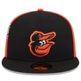thumbnail image 2 of Men's New Era Black/Orange Baltimore Orioles Gameday Sideswipe 59FIFTY Fitted Hat, 2 of 5