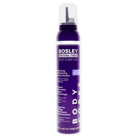 Volumizing Thickening Styling Mousse by Bosley for Unisex - 6.6 oz Mousse