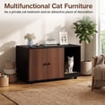 thumbnail image 2 of Vebreda Wooden Cat Litter Box Enclosure Hidden Litter Box Furniture with Scratching Board, Versatile Use, Ultimate Privacy & Cleanliness, 2 of 10