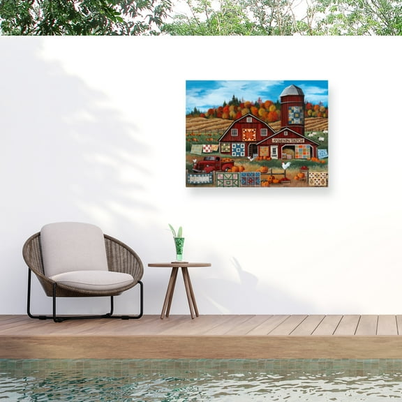 Debbi Wetzel 'Pumpkin Patch Farm' Outdoor Canvas