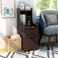 thumbnail image 6 of Bowery Hill Wood 2-Drawer Nightstand with Open-Shelf in Walnut, 6 of 8