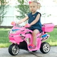 thumbnail image 4 of Lil’ Rider 3-Wheel Battery-Powered Electric Motorcycle Pink for Kids 3-6, 4 of 8