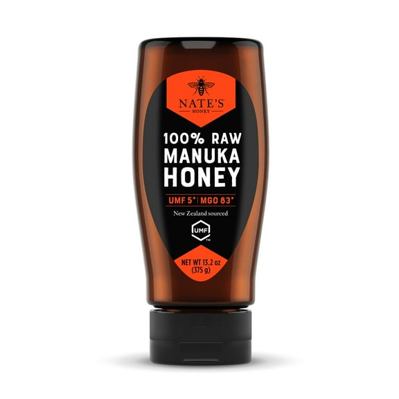 Nate's New Zealand Manuka Honey: Raw, UMF 5 , and MGO 83  - 13.2 oz Gluten-Free Honey