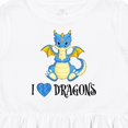 thumbnail image 4 of Inktastic I Love Dragons with Cute Blue Dragon Girls Toddler Dress, 4 of 5