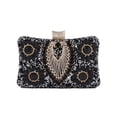 thumbnail image 5 of Elegant Rhinestone Evening Clutch for Women - Black Crystal Geometric Design with Gold Chain Strap for Wedding Party Prom, 5 of 13