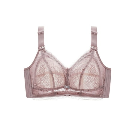 

Unique Bargains Women s Plus Size Push-Up Wirefree 4-Hook Adjustable Straps Comfort Bra