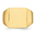 thumbnail image 4 of 14K Yellow Gold Ring Band Signet 13.0x12.0mm Closed Back Men's, 4 of 5