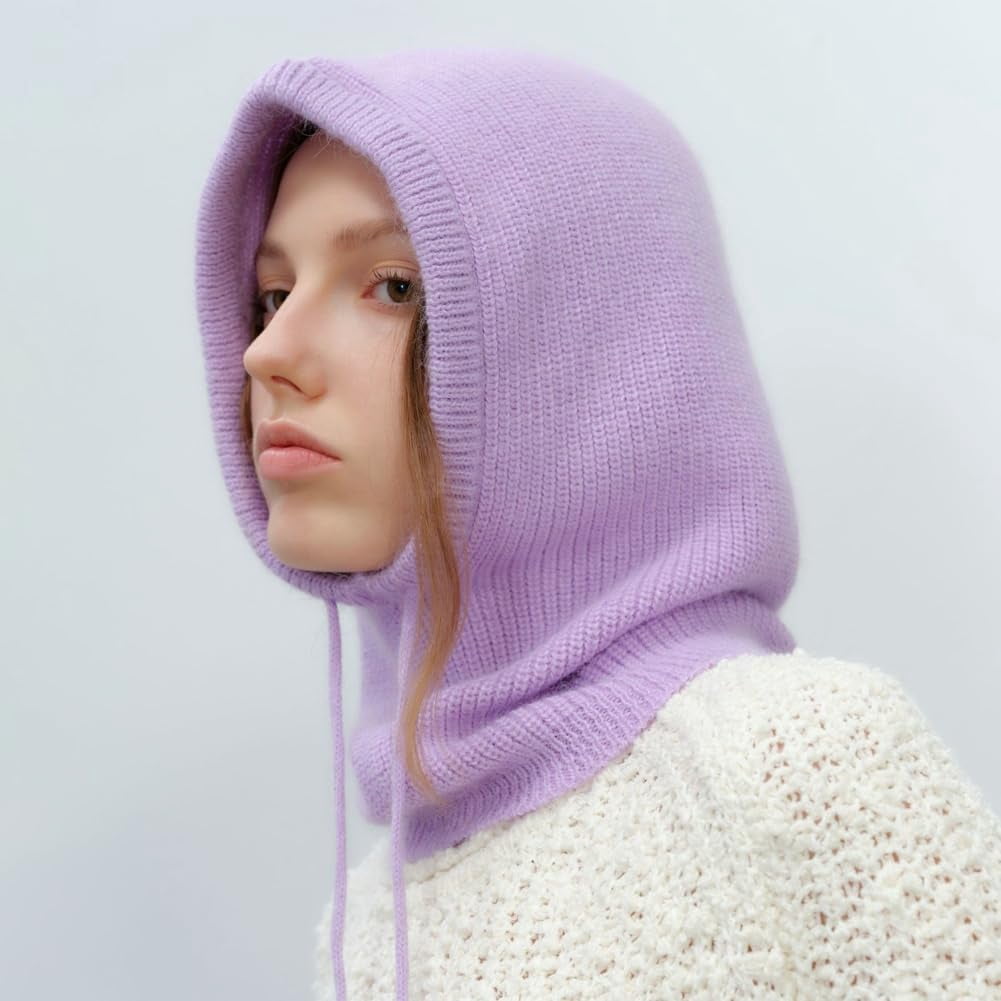 CoCoMangos Pull on Beanie Hats for Women Men with Scarf Womens Balaclava Trendy Winter Hats Cold-Proof Bonnet Knit Beanies for Guys
