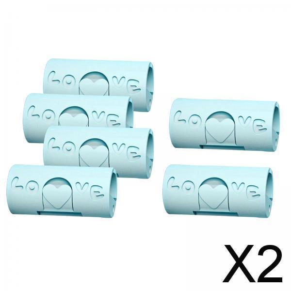 Abrazadera fija multiusos Soledad para sábanas 2x6 piezas sujetar aperitivos toallas color azul 2 piezas