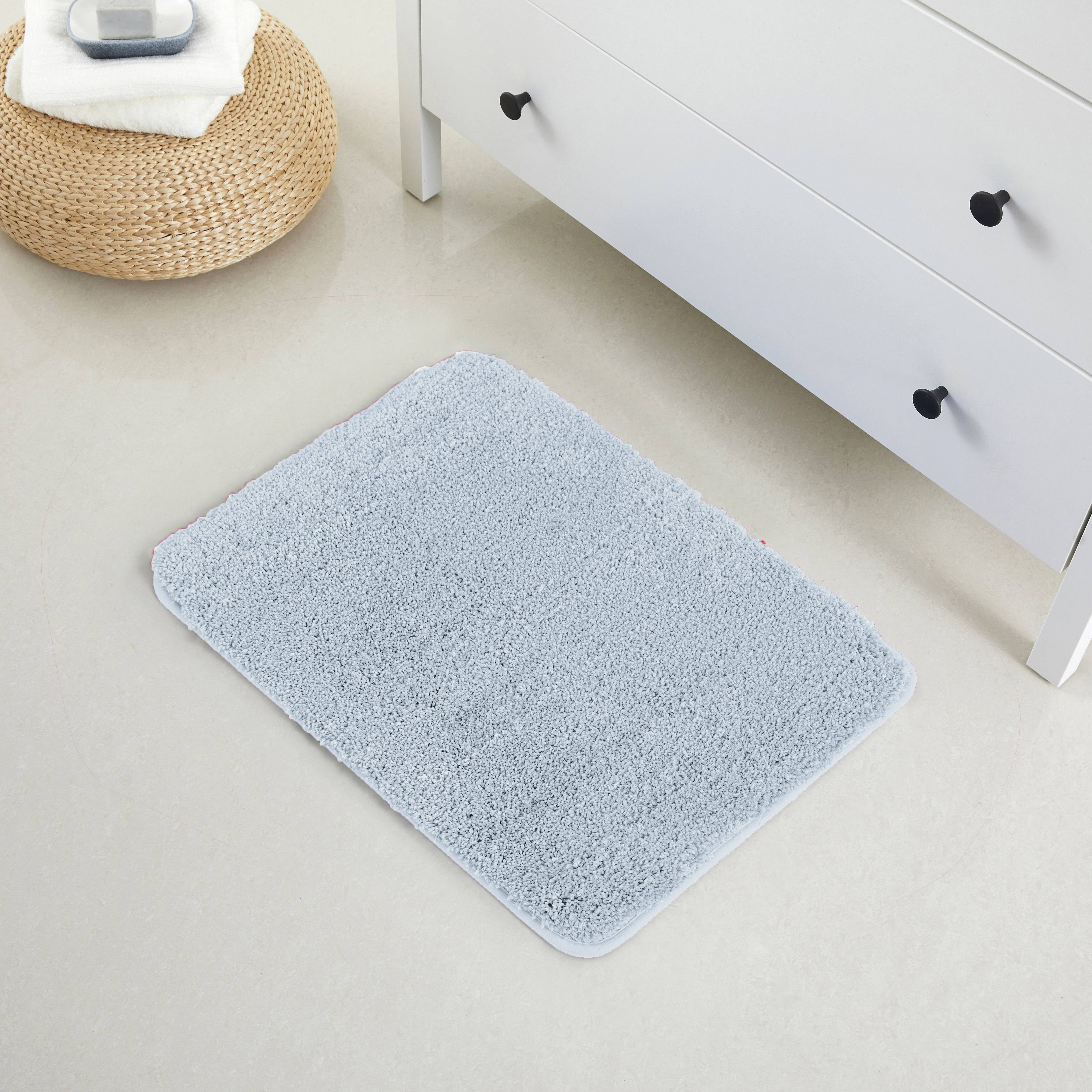 Yafa Home Fashion 1 Piece Solid Microfiber Soft Bathroom Rug , Non-Slip TPR Backing