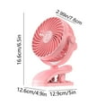 thumbnail image 4 of ToyKingdee Portable Clip On Fan, Small USB Fan Battery Operated, 3 Speed Rechargeable Mini Fan With LED Display, 360° Rotate Personal Cooling Desk Fan, 4 of 6
