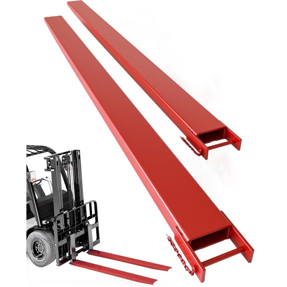 Litake Pallet Fork Extensions 72 Inch Length 4.5 Inch Width with Tire Chain, Forklift Extensions for Tractor & Skid Steer Loader(5000lbs Max)