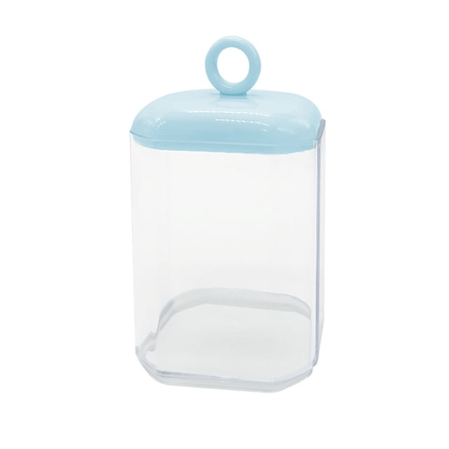 Caja con Tapa Caja de Almacenamiento Cosmético Acrílico Transparente con Cubierta a Prueba de Polvo Y Tampón Caja de Almacenamiento a Prueba de Polvo