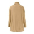thumbnail image 3 of Baqcunre Sweaters For Women Womens Sweaters Turtleneck Batwing Sleeve Loose Oversized Sweaters Chunky Knitted Pullover Sweaters For Women Hoodies For Women Fall Outfits Women Trendy Khaki XXL, 3 of 4