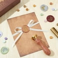 1 Set Seal Stamp Set Golden Tone Sealing Stamp Solid Brass Head with ...