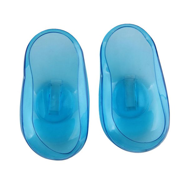 2 piezas de silicona transparente azul para la oreja, protector para teñir el cabello, protege el color del salón. Ehuebsd Libre de BPA