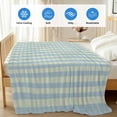 thumbnail image 4 of Blue Green Cooling Blanket,Lightweight Breathable Summer Throw Blanket with Double Sided Cold Effect,Grid Checkered Plaid Gingham Lattice Trellis Picnic Blankets Bed Sheet for Hot Sleepers 40"x60", 4 of 8
