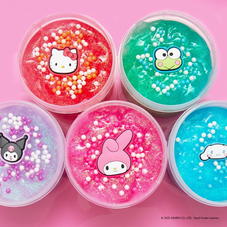 CRAZE MAGIC SLIME BAG HELLO KITTY | Slime per bambini in busta 75ml Set di slime con figura a sorpresa di Hello Kitty, senza odore, senza residui