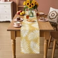 thumbnail image 2 of Palm Leaves Yellow Table Runner 90 Inches, Summer Botanical Coastal Tropical Bed Runner Dresser Scarves Tabletop for Indoor Outdoor Parties/Ceremony/Banquet, 13" x 90", 2 of 9