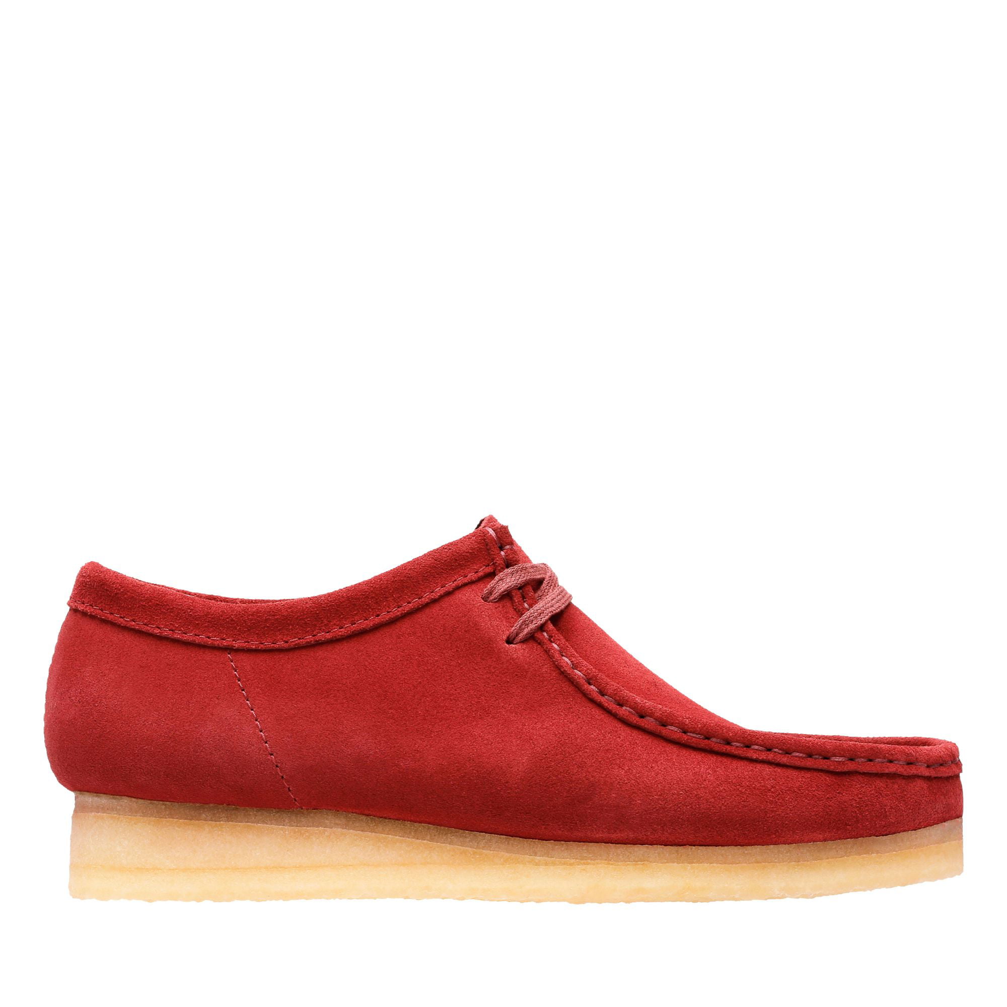 Clarks Originals Wallabee Men's Shoes Red Suede 26128365 - Walmart.com