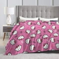 thumbnail image 5 of Hello Kitty Throw Blanket, Cozy Flannel Blankets For Boys Girls, Super Soft Warm Blanket For Couch Sofa Bed, 5 of 9