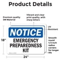 thumbnail image 2 of (2 Pack) Emergency Preparedness Kit OSHA Notice Sign 24 Inch X 18 Inch Vinyl Label Decal Sticker Weather Resistant, UV Protected for Workplace, Business, and Construction Site, Made in, 2 of 7