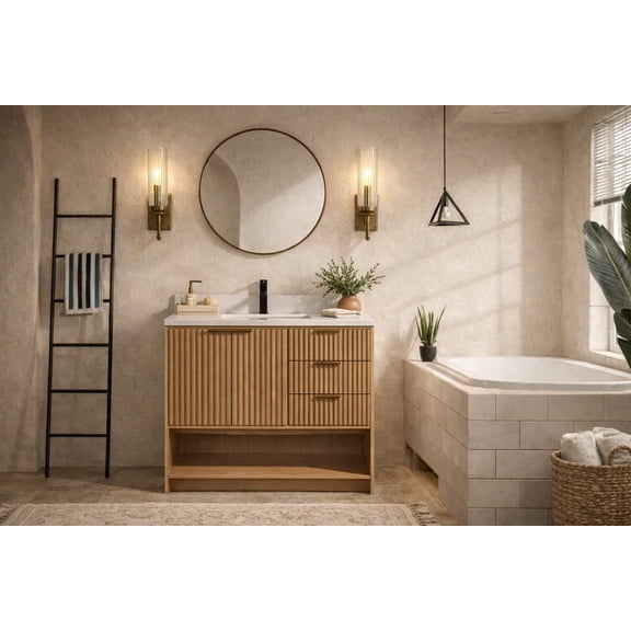 San Diego 36" Freestanding Bathroom Vanity Oak