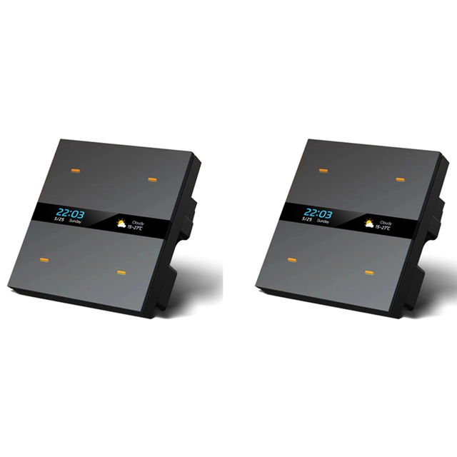 2X Tuya Zigbee Smart Scene Switch Lighting Smart Control Scene Control Switch Panel Smart Socket 485 86 Box A