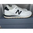 thumbnail image 4 of New Balance U574FBS White Grey All Leather Men's Athletic Sneakers Size 9 M, 4 of 6