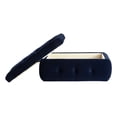 thumbnail image 2 of HomeRoots 490723 17 x 25 x 36.4 in. Navy Blue Velvet Tufted Storage Ottoman, 2 of 7