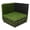 8 Buckle Lock Tile-Green-12"x12"/6 Piece, variant on Interlocking Grass Tiles 12 X 12 Inch Self-draining Artificial Squares For Patio Balcony U Shape Buckle System 6 Pack