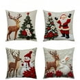 thumbnail image 2 of PEONAVET Christmas Pillow Covers 18×18", 3D Printed Snowmen Deer Xmas Pillowcase Soft Decorative Cushion Cover with Hidden Zipper for Home Decor, 2 of 6