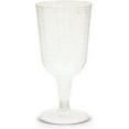 thumbnail image 5 of 50 Pack 7oz Gold Glitter Plastic Wine Glasses with Stems, Reusable Elegant Clear Party Cups for Wedding & Birthday, 5 of 5