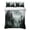 Gray, Black, White, variant on Quilts Full Size Bedding Set, Black Forest Lightweight Quilted Comforter, Nature Foggy Mountain Pine Tree Soft Reversible Bedspread Coverlet with Pillow Covers for All Season, 78" x 90"