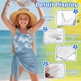 thumbnail image 5 of SEANATIVE Tropical Printed Swimsuits for Teen Girls One Piece Bathing Suit See Through Short Skirt Cover Ups Cut Out Back Beachwear for Surfing Water Park, Size 13-14, Palm Leaf Blue, 5 of 7
