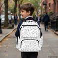 thumbnail image 6 of FUIALDOLG Pockets School Bag for Back to School Casual, Polyester Padded Kids Backpack, Capybara Axolotl Couple Print, 6 of 10