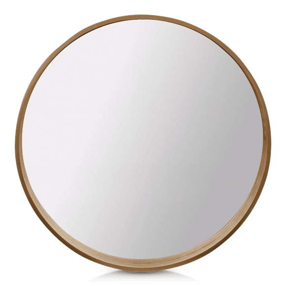 Bouclair Brown Round Framed Mirror