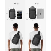 tomtoc 7L Sling Backpack Crossbody Bag for Men Women, EDC Daypack Chest Shoulder bag for 14-inch MacBook Pro M5, 13 MacBook Air/Pro, 13 iPad Pro M5/iPad Air M3, Organized, Daily Use, Work, Travel-