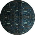 thumbnail image 1 of Ahgly Company Indoor Round Persian Light Blue Traditional Area Rugs, 8' Round, 1 of 4