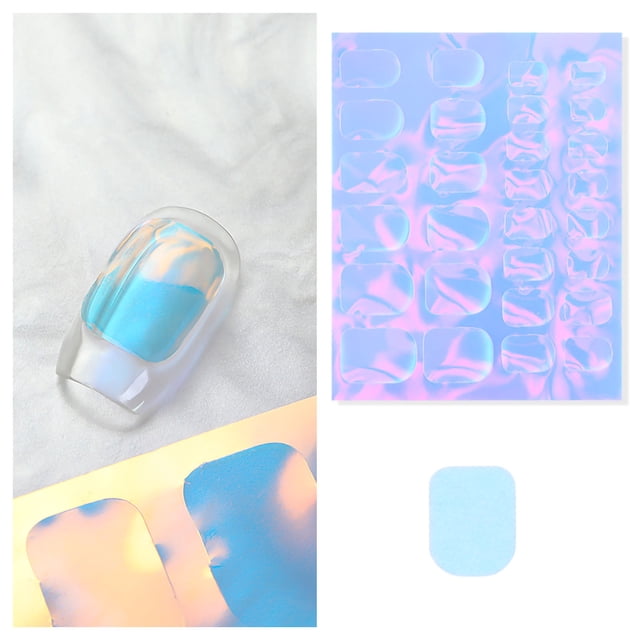 DPTALR Color Transfer Paper Transparent Candy Paper Finished Model Nail Sticker